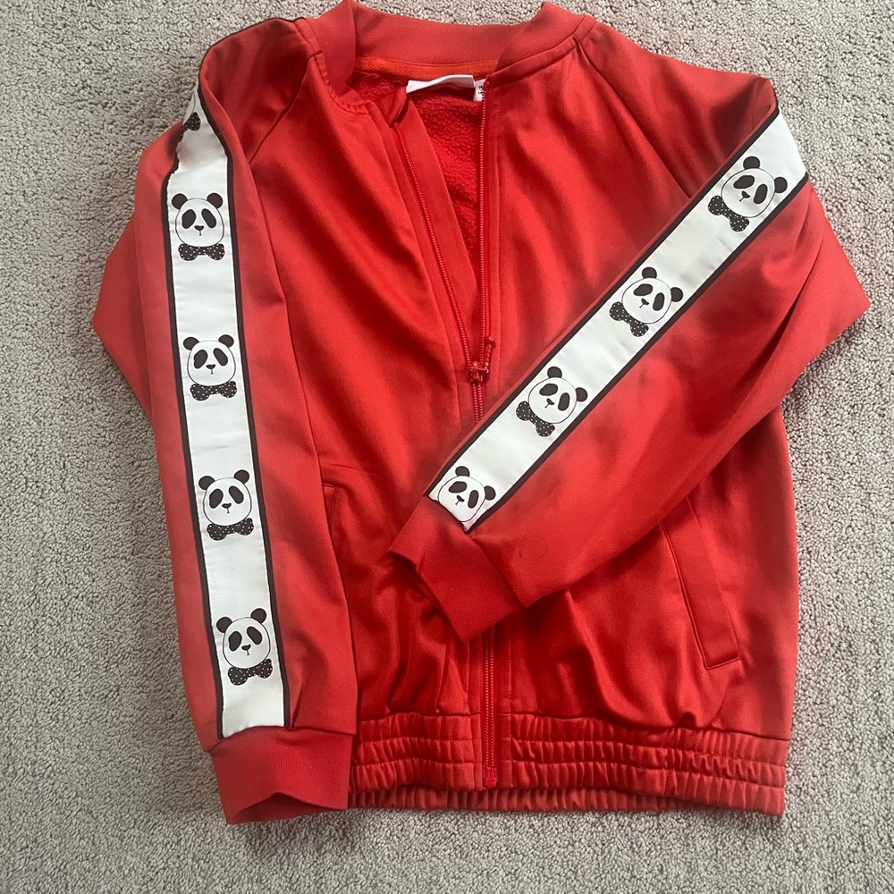 Mini Rodini Panda track jacket, size 140/146 (10/11 US).